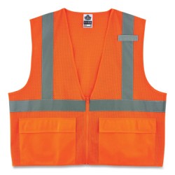 MODEL 8220Z STANDARD VEST CLASS II MESH ORANGE S-ERGODYNE-150-21119