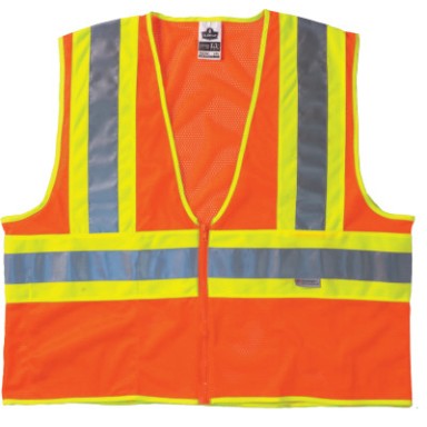 LIME TWO-TONE VEST MESHZIPPER-ERGODYNE-150-21327
