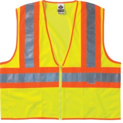 LIME TWO-TONE VEST MESHZIPPER-ERGODYNE-150-21325