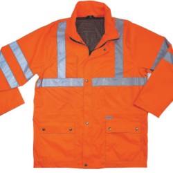 GLOWEAR 8365 CLASS 3 RAIN JACKET ORANGE  5XL-ERGODYNE-150-24319