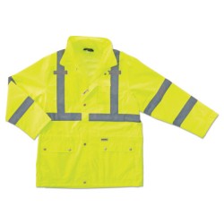 GLOWEAR 8365 CLASS 3 RAIN JACKET LIME SMALL-ERGODYNE-150-24322