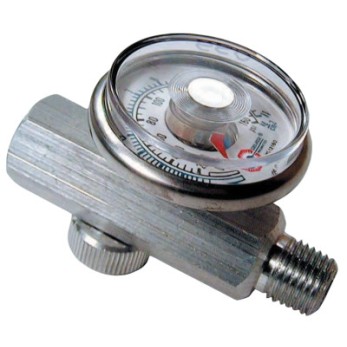13095 1/4" REGULATOR W/GAUGE IN-LINE-COILHOSE *166-166-4012G