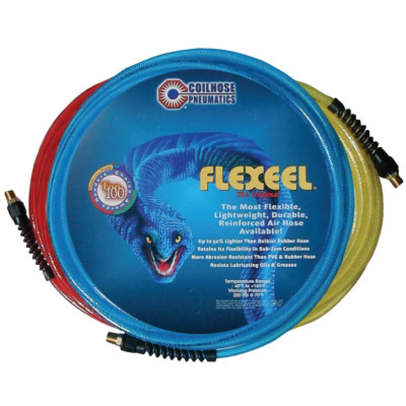 FLEXEEL HOSE- 1/4X25'(2)1/4 MPT FTGS-COILHOSE *166-166-PFE40254T