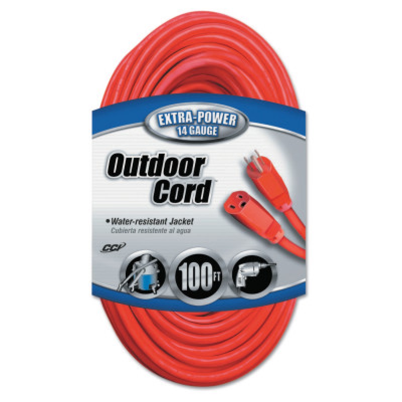 100' 14/3 SJTW-A RED EXTCORD 300V-COLEMAN CABLE-172-02409