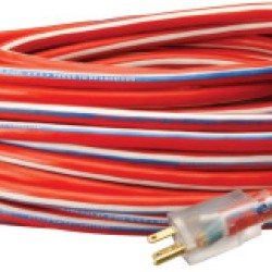 12/3 50' SJTW RED- WHITE& BLUE MADE IN USA CORD-COLEMAN CABLE-172-02548USA1