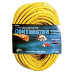 50' YELLOW EXTENSION CORD W/LIGHTED END-COLEMAN CABLE-172-02588-0002