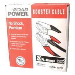 12' 500 AMP 4 GAUGE BLACK BOOSTER CABLES W/ H-COLEMAN CABLE-172-08765