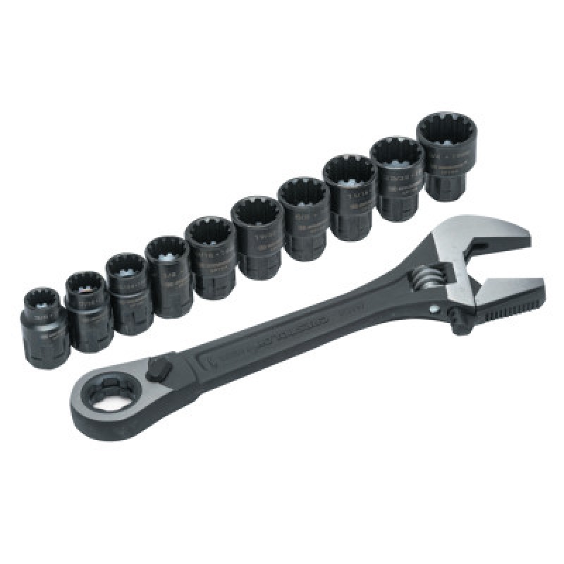 11PC SET PASS THRU ADJ WRENCH 8"-APEX/COOPER-181-CPTAW8