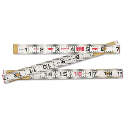WOOD RULE 6' RED END FLAT READING-APEX/COOPER-182-066FN