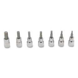 7 PC HEX BIT SOCKET SETSAE 3/8" DRIVE-APEX/COOPER-192-CBSS0N