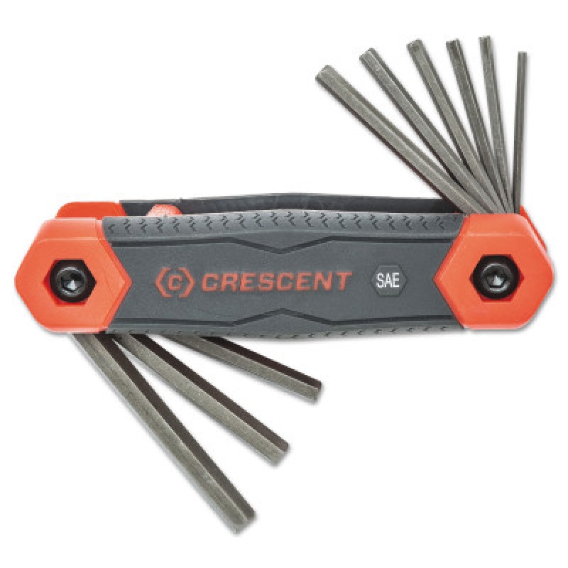 FOLDING HEX KEY SAE 9PC-APEX/COOPER-192-CHKFSAE9