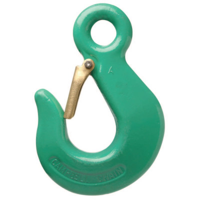 EYE SLING HOOK-9/32"-W/LATCH-GRADE 100-APEX/COOPER-193-5646495PL