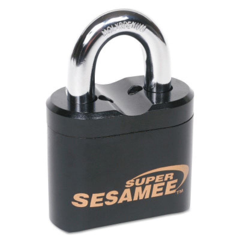 SUPER SESAMEE PADLOCK 1"SHACKLE 7/16" DIA BLACK-EBERHARD MANUFA-197-K636