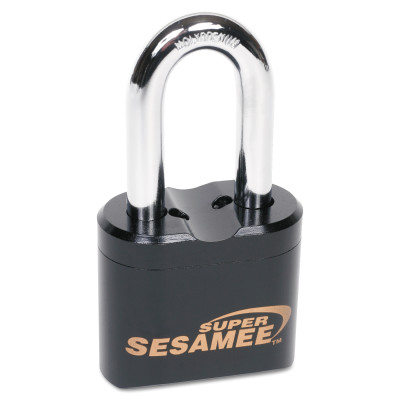 SUPER SESAMEE PADLOCK 2"SHACKLE 7/16" DIA BLACK-EBERHARD MANUFA-197-K637