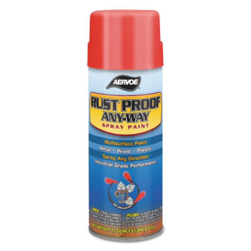 16 OZ. SAFETY WHITE RUSTPROOF PAINT (12 OZ FILL-AERVOE-PACIFIC-205-307