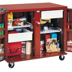 ROLLING WORK BENCH W/TWO2-1/2"D.DRAWERS&2SHELVES-APEX/DELTA-217-675990
