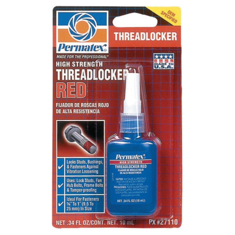 HIGH STRENGTH THREADLOCKER RED 10 ML BOTTLE-ITW DEVCON-230-27110