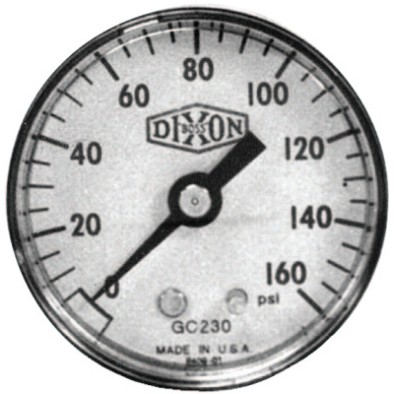 2 STEEL LOWER MT DRY GAUGE-DIXON VALVE-238-GL130