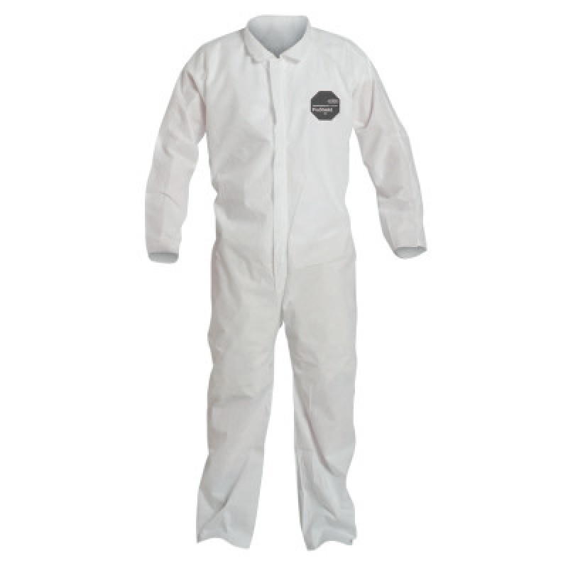 PROSHIELD COVERALL  ZIPFRONT  WHITE-DUPONT PERSONA-251-PB120SW-4XL