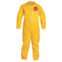 YELLOW TYCHEM QC COVERALL ZIPPERED FRONT 2X LARG-DUPONT PERSONA-251-QC120S-2XL