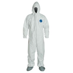 TYVEK COVERALL ZIP FT HDELASTIC WRIST & ANKLES-DUPONT PERSONA-251-TY122S-3XL
