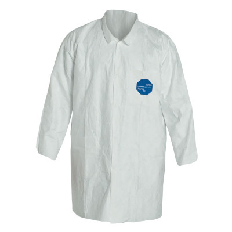 2XL TYVEK LAB COAT SNAPFRONT 2 POCKETS-DUPONT PERSONA-251-TY212S-2XL