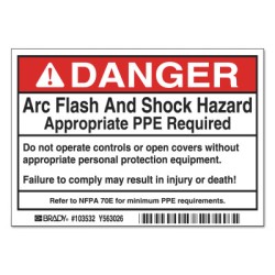 DP- 3.5X5 ARC FLASH & SHOCK LBL-BRADY WORLDWIDE-262-103532