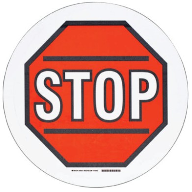 FLOOR SAFETY SIGN  B-534  17IN DIAMETER-BRADY WORLDWIDE-262-104511