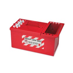 METAL STORAGE LOCK BOX SMALL RED-BRADY WORLDWIDE-262-105716