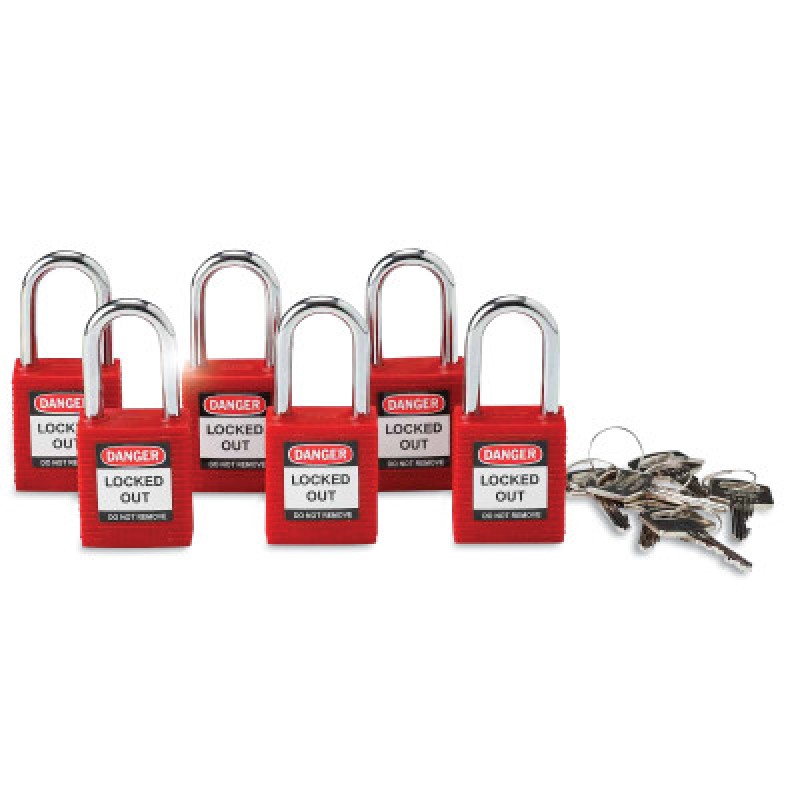 BRADY NYLON PADLOCK  1.5" RED KA-BRADY WORLDWIDE-262-105890