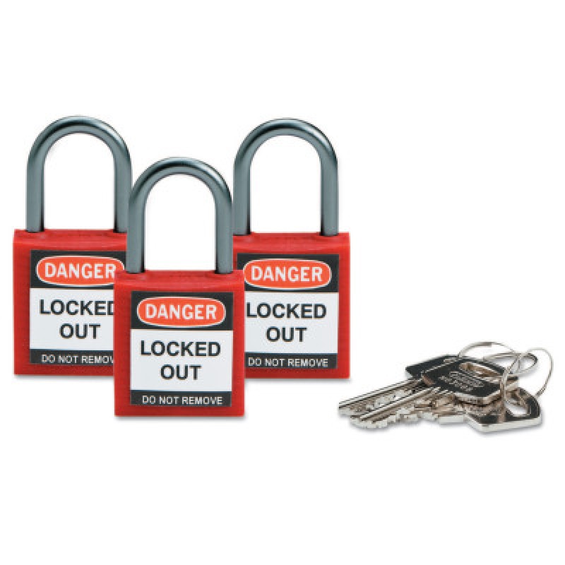 COMPACT SAFETY PADLOCK RED-BRADY WORLDWIDE-262-118953