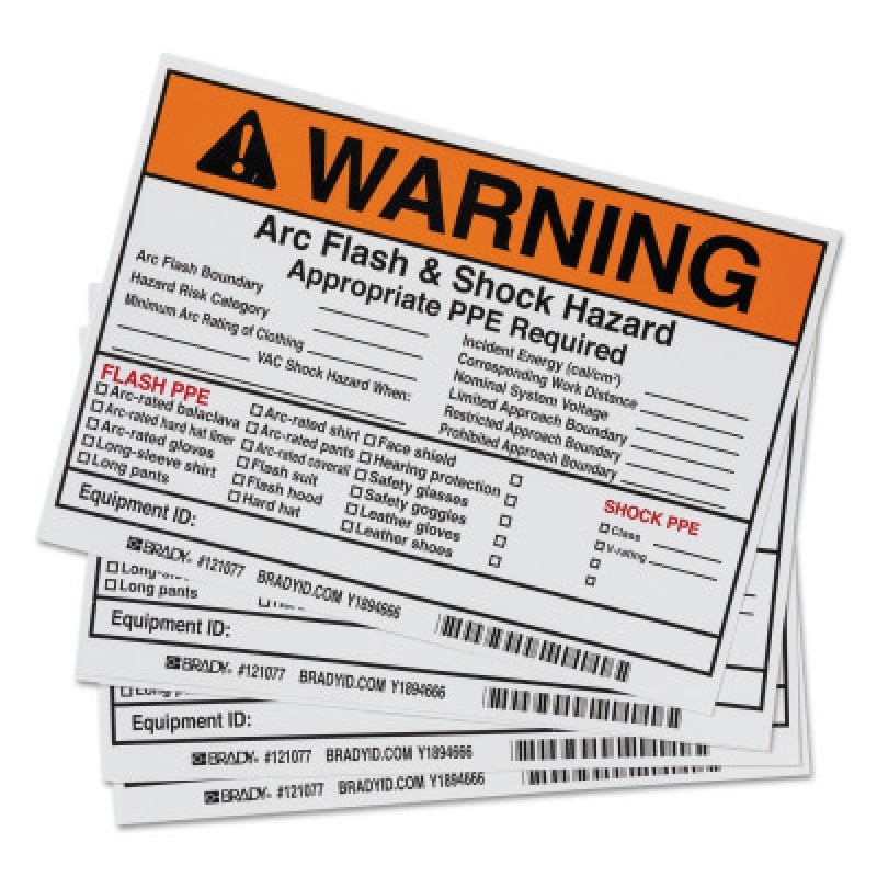 DP B7569 5X7 5/PK ARC FLASH LBL-BRADY WORLDWIDE-262-122977