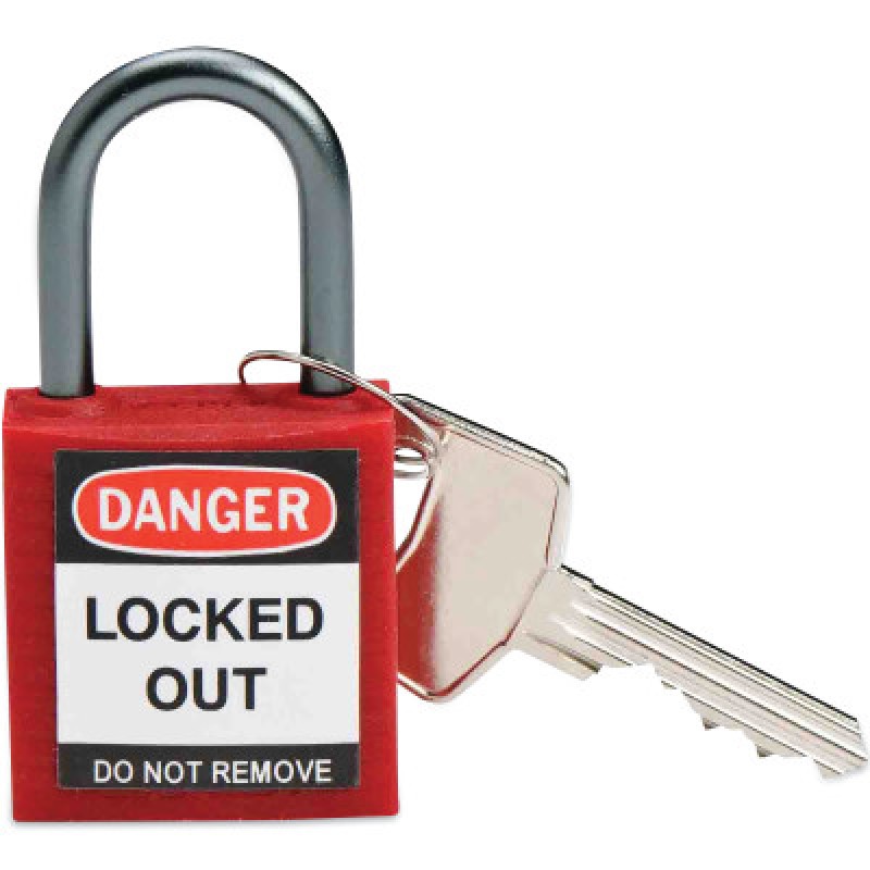 COMPACT SAFETY PADLOCK RED-BRADY WORLDWIDE-262-143150