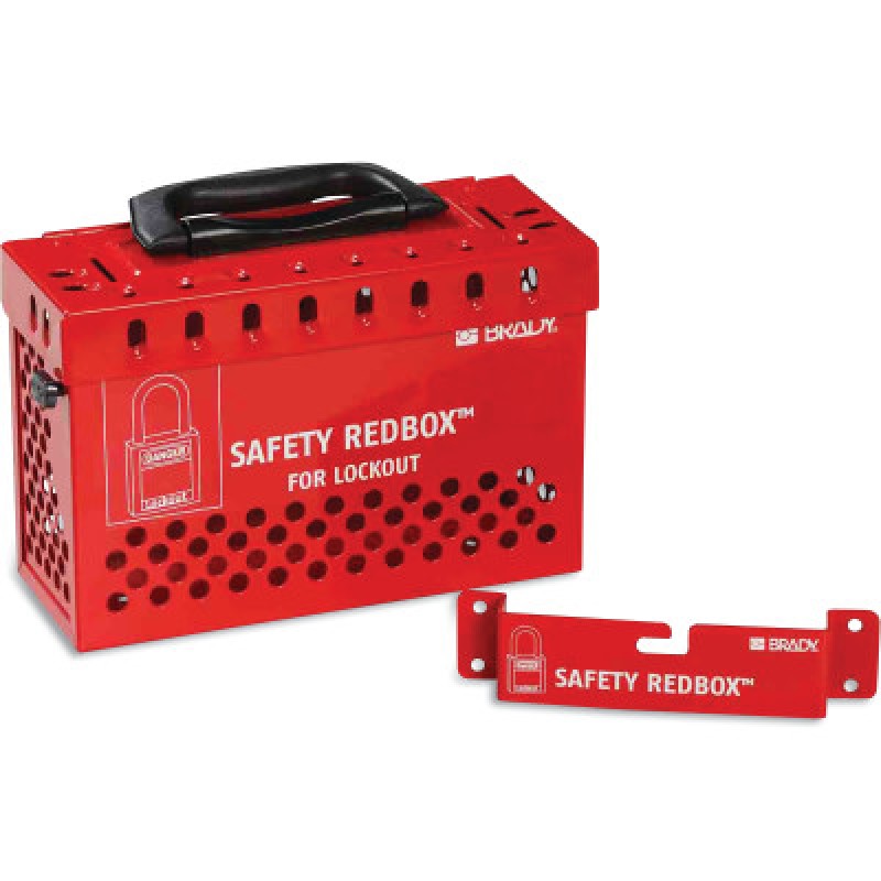 WALL-MOUNTABLE LOCKBOX W/ QUICK REL. RED-BRADY WORLDWIDE-262-145579