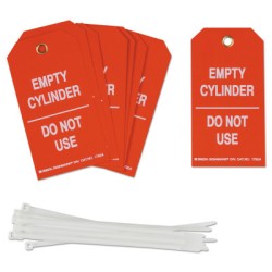 CYLINDER STATUS TAGS  B-851  5 3/4IN H X 3IN W-BRADY WORLDWIDE-262-17924