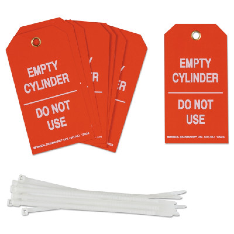 CYLINDER STATUS TAGS  B-851  5 3/4IN H X 3IN W-BRADY WORLDWIDE-262-17924