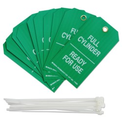 CYLINDER STATUS TAGS  B-851  5 3/4IN H X 3IN W-BRADY WORLDWIDE-262-17926