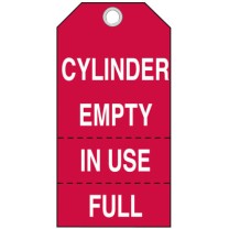 CYLINDER STATUS TAGS  B-853  5 3/4IN H X 3IN W-BRADY WORLDWIDE-262-17927