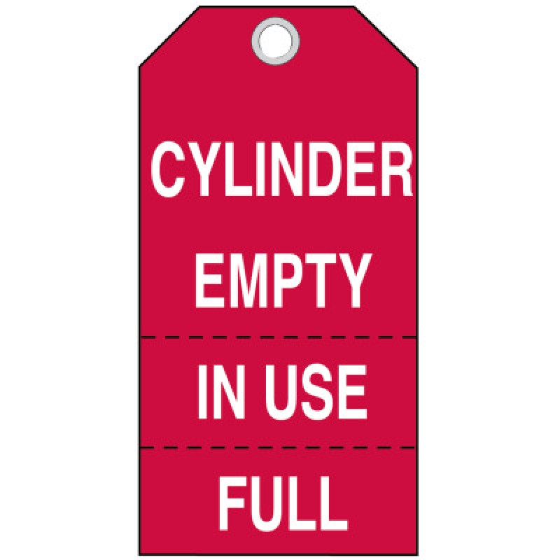 CYLINDER STATUS TAGS  B-853  5 3/4IN H X 3IN W-BRADY WORLDWIDE-262-17927