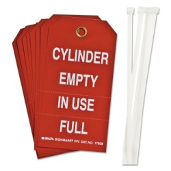 CYLINDER STATUS TAGS  B-851  5 3/4IN H X 3IN W-BRADY WORLDWIDE-262-17928