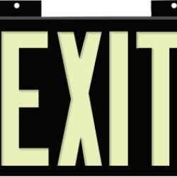 BRADYGLO HIGH PERFORMANCE PHOTOLUM EXIT SIGN-BRADY WORLDWIDE-262-37851