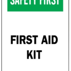FIRST AID SIGN  B-555  10IN H X 7IN W-BRADY WORLDWIDE-262-41208