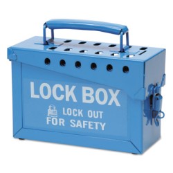 PORTABLE METAL LOCK BOX- BLUE-BRADY WORLDWIDE-262-45190