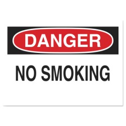 NO SMOKING SIGN  B-120 10IN H X 14IN W-BRADY WORLDWIDE-262-47010