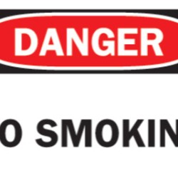 NO SMOKING SIGN  B-120 7IN H X 10IN W-BRADY WORLDWIDE-262-47171