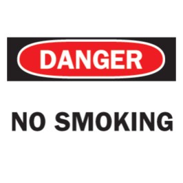NO SMOKING SIGN  B-120 7IN H X 10IN W-BRADY WORLDWIDE-262-47171
