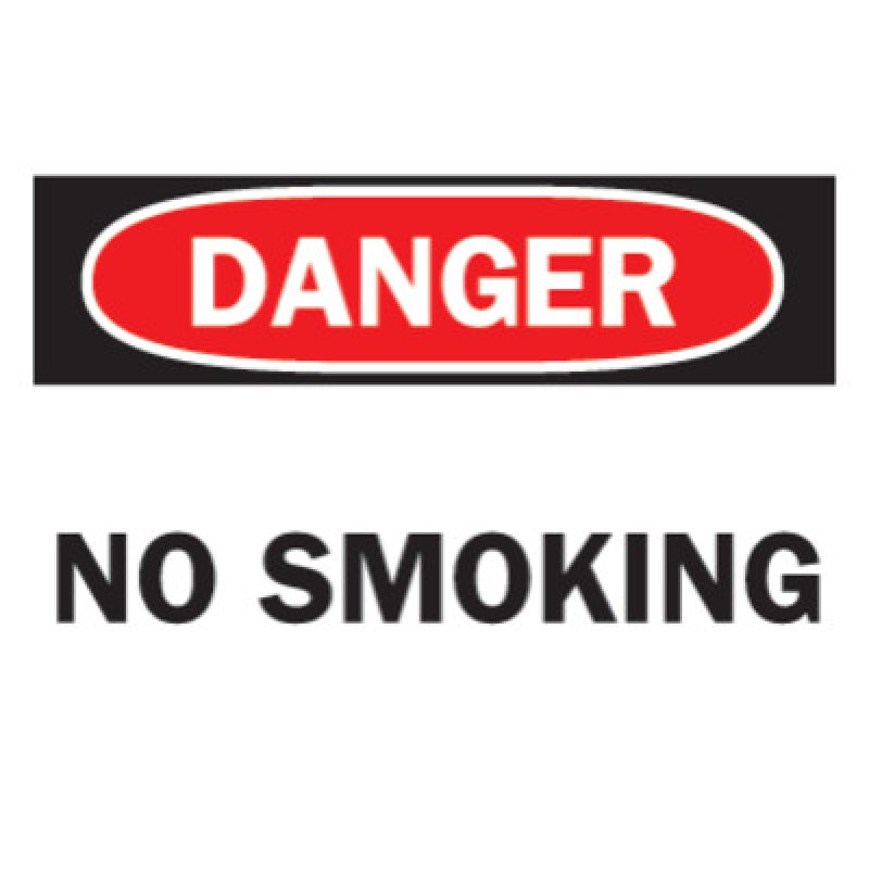 NO SMOKING SIGN  B-120 7IN H X 10IN W-BRADY WORLDWIDE-262-47171