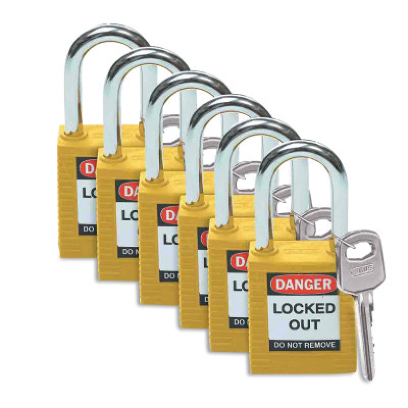 NYLN PADLOCK STEEL 38MMSHA YELLOW-BRADY WORLDWIDE-262-51346