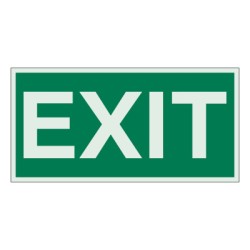 GLO IN THE DARK EXIT SIGN 3X6-BRADY WORLDWIDE-262-59330