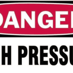 3"X5" DANGER HIGH PRESSURE GAS CYLINDER LABEL-BRADY WORLDWIDE-262-60309